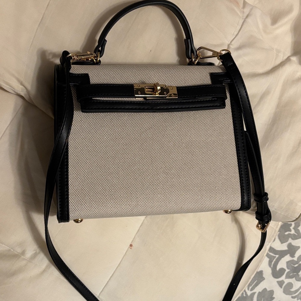 Vici Black and Cream Satchel